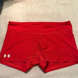 Under Armour Women's Bold Red Athletic Shorts